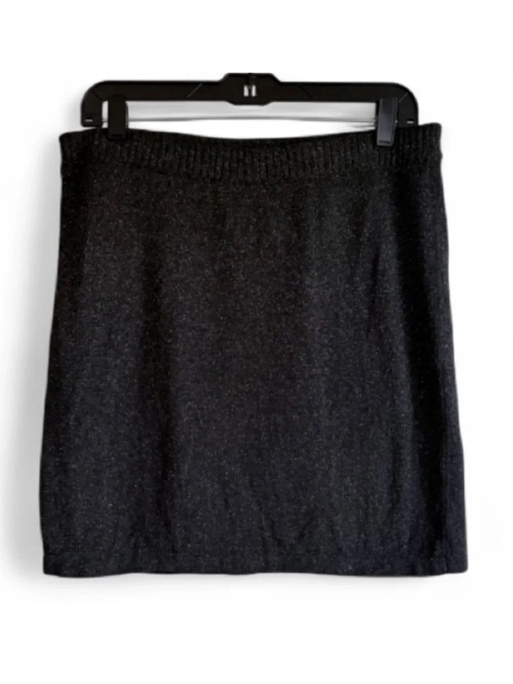 J. Jill Charcoal Gray Silk Cotton Blend Knit Sweater Skirt Size S Petite